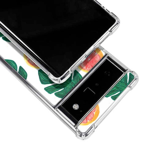Bouffants and Broken Hearts Tropical Leaves and Citrus Google Pixel 6 Clear Case